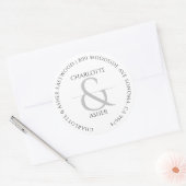 Sticker Rond Adresse de retour des couples nouvellement mariés (Enveloppe)