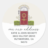 Sticker Rond Adresse de retour du Faire-part de déménagement de (Devant)