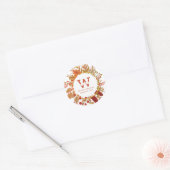 Sticker Rond Adresse de retour du feuillet d'automne (Enveloppe)