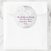 Sticker Rond Adresse de retour du flocon de neige impressionnis (Sac)