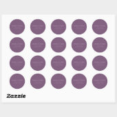 Sticker Rond Adresse de retour du Mariage pourpre classique sim (Feuille)