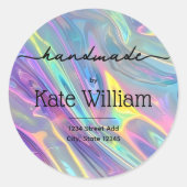 Sticker Rond Adresse de retour Holographique (Devant)