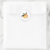 Sticker Rond Adresse de retour Little Cutie Orange (Sac)
