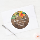 Sticker Rond Adresse de retour rustique (Enveloppe)