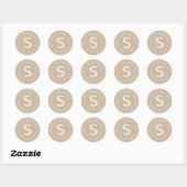 Sticker Rond Adresse de retour simple ou message texte circulai (Feuille)