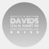 Sticker Rond Adresse de retour unique Creative Grey Ombre (Devant)