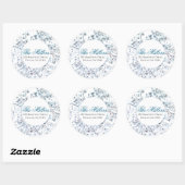 Sticker Rond Adresse de retour Wildflower Blue (Feuille)