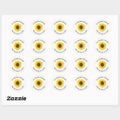 Sticker Rond Adresse du tournesol (Feuille)