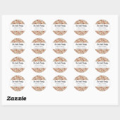 Sticker Rond Adresse Florale Citrouille Automne (Feuille)