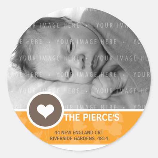 Sticker Rond ADRESSE PHOTO SCEALS :: point cardiaque 4 (Devant)