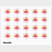 Sticker Rond ADRESSE Pirate Rose (Feuille)