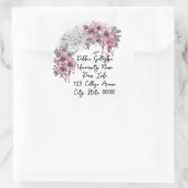 Sticker Rond Adresse postale de l'étudiant de Spiderweb College (Sac)