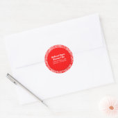 Sticker Rond Adresse professionnelle rouge et blanche (Enveloppe)