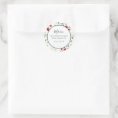 Sticker Rond Adresse Retour Botanique Vacances (Sac)