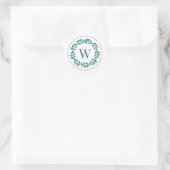 Sticker Rond Adresse Sceau de l'enveloppe Mariage de monogramme (Sac)
