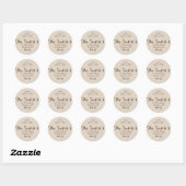 Sticker Rond Adresses de retour Cœurs rustiques (Feuille)