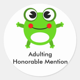 Sticker Rond Adulte Mention honorable