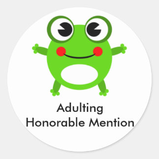Sticker Rond Adulte Mention honorable