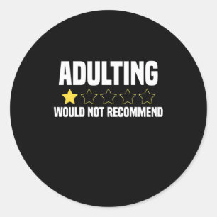 Sticker Rond Adulte surévalué
