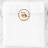 Sticker Rond Adventure Attend le Baby shower rustique des tourn (Sac)