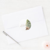 Sticker Rond Adventure Await Woodland Teddy Bear (Enveloppe)