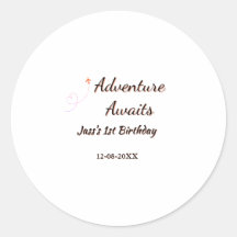 Adventure awaits 1st birthday name date planeretro