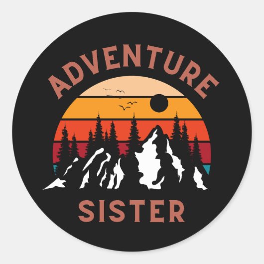 Sticker Rond Adventure Sister (Devant)