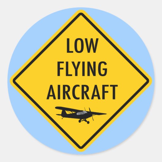 Sticker Rond Aéronefs à basse altitude - Signal de circulation (Devant)