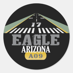 Sticker Rond Aéroport Eagle AZ A09