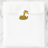 Sticker Rond AF - Dessin de crotale funky (Sac)