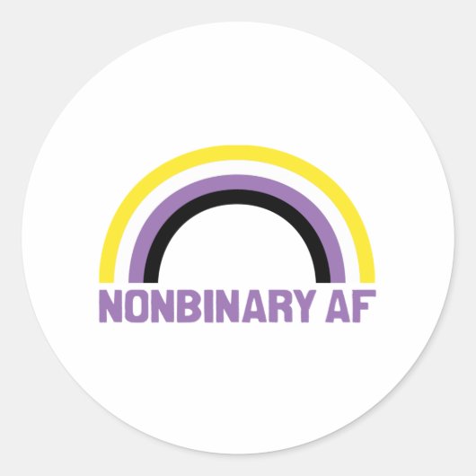 Sticker Rond AF non binaire (Devant)