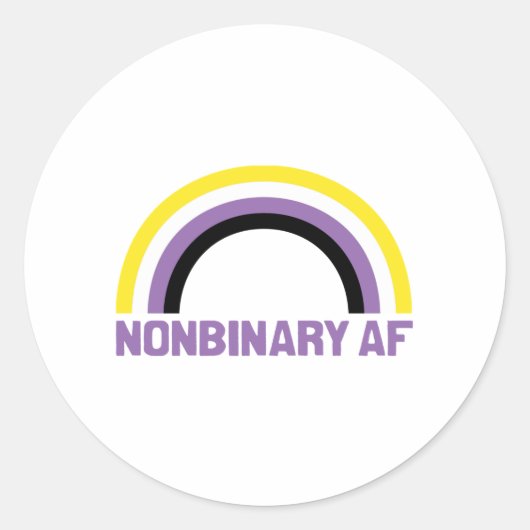 Sticker Rond AF non binaire (Devant)