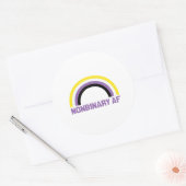 Sticker Rond AF non binaire (Enveloppe)