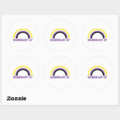 Sticker Rond AF non binaire (Feuille)