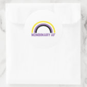 Sticker Rond AF non binaire (Sac)