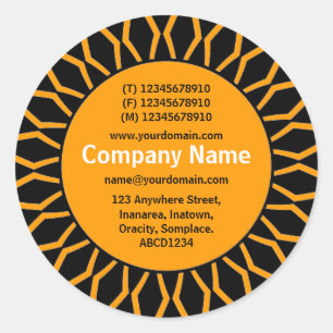 Sticker Rond Affaires du rayon de soleil 07 - orange
