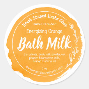 Sticker Rond Affaires faites main de Bath d'étiquette