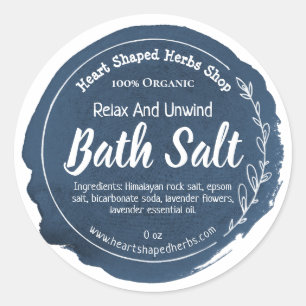Sticker Rond Affaires faites main de Bath d'étiquette