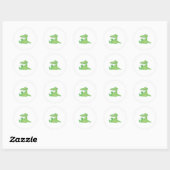 Sticker Rond affamé, affamé alligator (Feuille)
