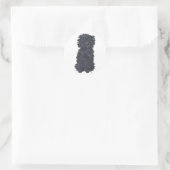 Sticker Rond Affenpinscher assis (Sac)