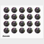 Sticker Rond Affenpinscher Chien Ballons d'anniversaire (Feuille)