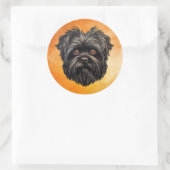 Sticker Rond Affenpinscher Monkey Dog Affens Terrier (Sac)