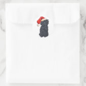 Sticker Rond Affenpinscher Noël (Sac)