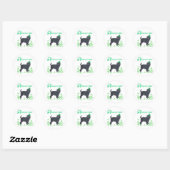 Sticker Rond Affenpinscher Saint-Patrick (Feuille)