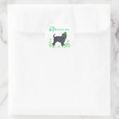 Sticker Rond Affenpinscher Saint-Patrick (Sac)