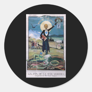 Sticker Rond Affiche Absinthe