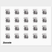 Sticker Rond Affiche de citation de lecture gothique Dark Acade (Feuille)