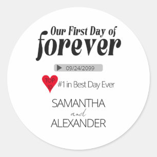 Sticker Rond Affiche de film First Day of Forever Couverture de