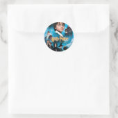 Sticker Rond Affiche de la Pierre Philosophale (Sac)