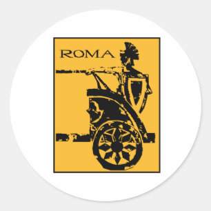 Sticker Rond Affiche de Roma
